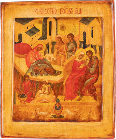AN ICON SHOWING THE NATIVITY OF THE MOTHER OF GOD 2nd half - фото 1