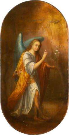 AN ICON SHOWING THE ARCHANGEL GABRIEL FROM AN ANNUNCIATION - photo 1