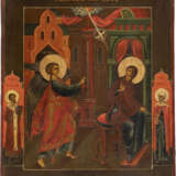 A LARGE ICON SHOWING THE ANNUNCIATION Russian, circa 1800 T - фото 1
