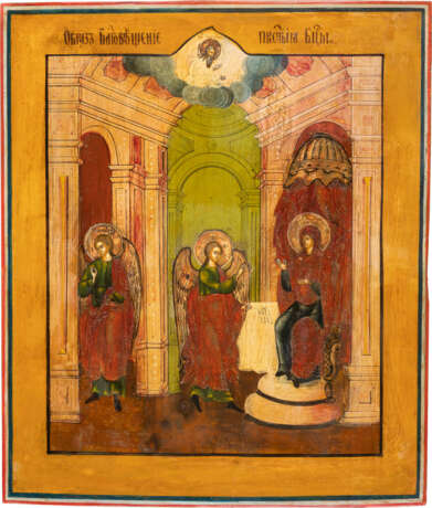 A LARGE ICON SHOWING THE ANNUNCITATION OF THE MOTHER OF GOD - photo 1