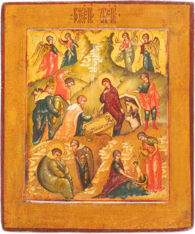 AN ICON SHOWING THE NATIVITY OF CHRIST 2nd half 20th centur - photo 1