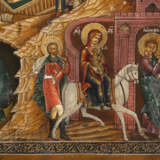 A FINE ICON SHOWING THE NATIVITY OF CHRIST, THE ADORATION O - photo 3