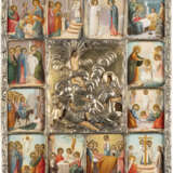 A FINE ICON SHOWING THE RESURRECTION OF CHRIST WITH TWELVE - фото 1