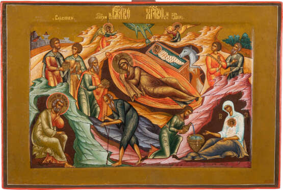 A FINE ICON SHOWING THE NATIVITY OF CHRIST Russian, 19th ce - photo 1