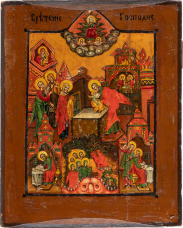 A DATED ICON SHOWING THE PRESENTATION OF JESUS AT THE TEMPL - фото 1