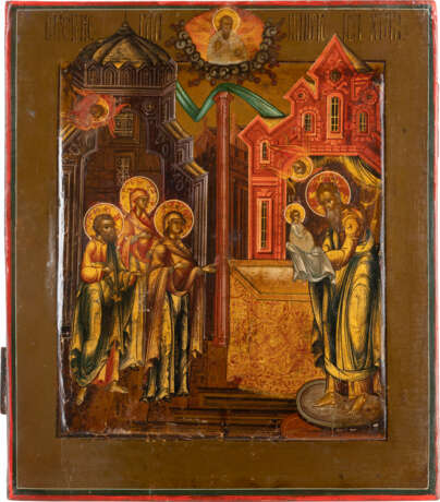 AN ICON SHOWING THE PRESENTATION OF JESUS AT THE TEMPLE Rus - фото 1