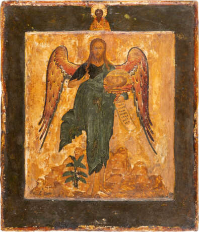 A FINE ICON SHOWING ST. JOHN THE FORERUNNER AS ANGEL OF THE - фото 1