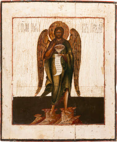 A LARGE ICON SHOWING ST. JOHN THE FORERUNNER AS ANGEL OF TH - photo 1