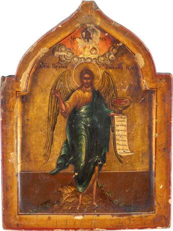 A SMALL ICON SHOWING ST. JOHN THE FORERUNNER AS ANGEL OF TH - photo 1