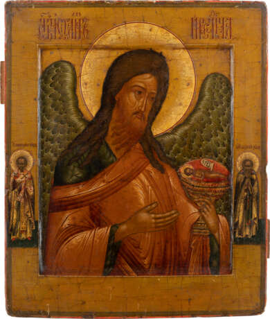 A FINE ICON SHOWING ST. JOHN THE FORERUNNER FROM A DEISIS R - фото 1