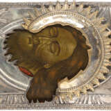 AN ICON SHOWING THE HEAD OF ST. JOHN THE FORERUNNER WITH OK - photo 1