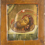 A SMALL ICON SHOWING THE HEAD OF ST. JOHN THE FORERUNNER AN - photo 1