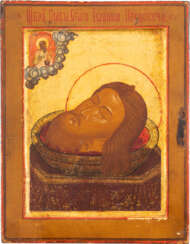 A SMALL ICON SHOWING THE HEAD OF ST. JOHN THE FORERUNNER Ru