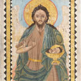 A SMALL ICON SHOWING ST. JOHN THE FORERUNNER Bulgarian, 19t - фото 1