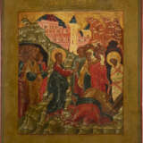 A RARE ICON SHOWING THE RAISING OF LAZARUS Russian, 19th ce - фото 1