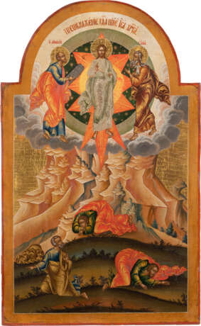 A VERY FINE AND LARGE ICON SHOWING THE TRANSFIGURATION OF C - photo 1