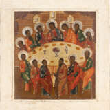 A RARE ICON SHOWING THE LAST SUPPER Russian, 19th century T - фото 1