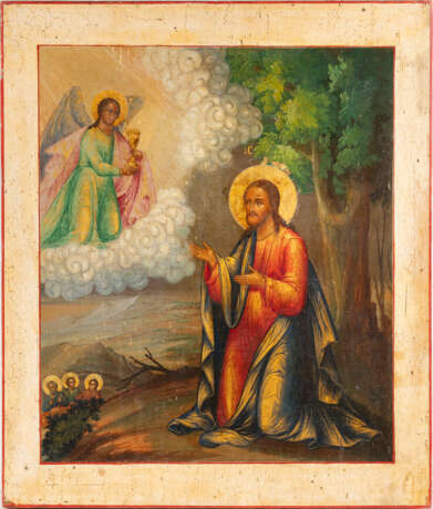 A RARE ICON SHOWING CHRIST ON THE MOUNT OF OLIVES Russian, - photo 1