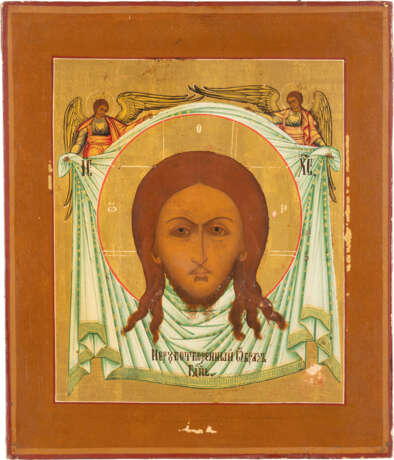 AN ICON SHOWING THE MANDYLION Russian, 19th century Tempera - Foto 1