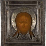 AN ICON SHOWING THE MANDYLION WITH A SILVER OKLAD Russian, - Foto 1