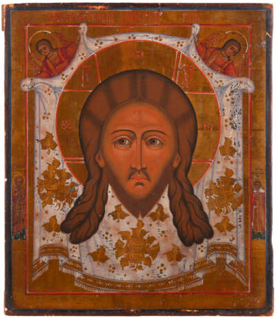 AN ICON SHOWING THE MANDYLION Russian, Guslicy, 19th centur - Foto 1
