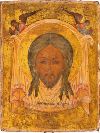 A SMALL ICON SHOWING THE MANDYLION Russian, 19th century Te - Foto 1