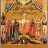 AN ICON SHOWING THE CRUCIFIXION OF CHRIST Russian, circa 18 - фото 1