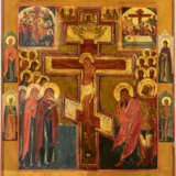 A LARGE ICON SHOWING THE CRUCIFIXON OF CHRIST, THE DEPOSITI - photo 1