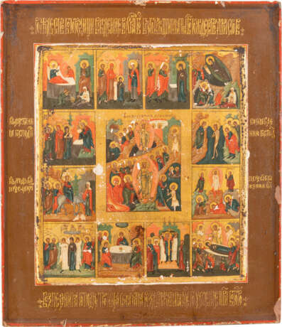 AN ICON SHOWING THE RESURRECTION OF CHRIST AND THE DESCENT - photo 1