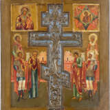 A LARGE ICON SHOWING THE CRUCIFIXION OF CHRIST AND IMAGES O - фото 1