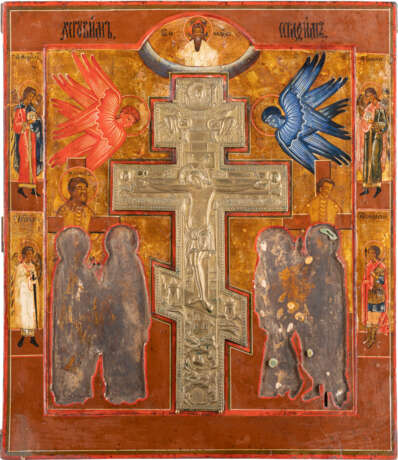 A LARGE STAUROTHEK ICON SHOWING THE CRUCIFIXION OF GOD Russ - Foto 1