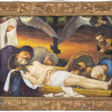 AN ICON SHOWING THE LAMENTATION OF CHRIST WITH BASMA 20th c - photo 1