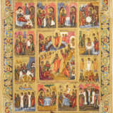 A SMALL ICON SHOWING THE RESURRECTION AND THE DESCENT INTO - фото 1