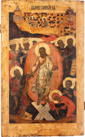 A MONUMENTAL ICON SHOWING THE DESCENT INTO HELL AND THE HAR - photo 1
