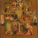 A LARGE ICON SHOWING THE DESCENT INTO HELL AND HARROWING OF - Foto 1