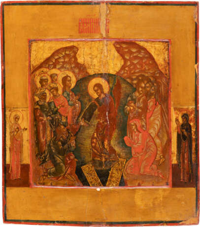 AN ICON SHOWING THE DESCENT INTO HELL AND HARROWING OF HELL - photo 1