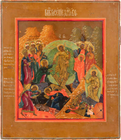A FINE ICON SHOWING THE RESURRECTION AND THE DESCENT INTO H - Foto 1