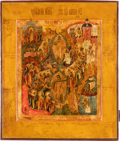 A FINE ICON SHOWING THE RESURRECTION AND THE DESCENT INTO H - photo 1