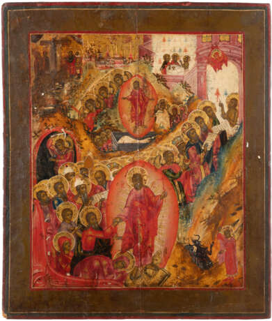 AN ICON SHOWING THE RESURRECTION AND THE DESCENT INTO HELL - photo 1