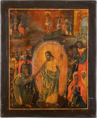 A FRAGMENT OF AN ICON SHOWING THE DESCENT INTO HELL Russian - photo 1