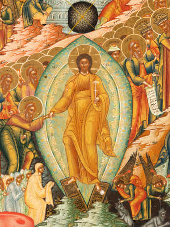 A VERY FINE SIGNED AND DATED ICON SHOWING THE RESURRECTION - photo 3