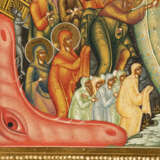 A VERY FINE SIGNED AND DATED ICON SHOWING THE RESURRECTION - Foto 5