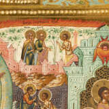 A VERY FINE SIGNED AND DATED ICON SHOWING THE RESURRECTION - photo 8