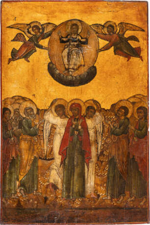 A VERY LARGE ICON SHOWING THE ASCENSION OF CHRIST FROM A CH - Foto 1