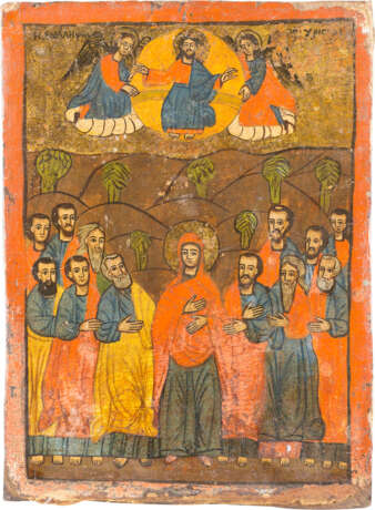 AN ICON SHOWING THE ASCENSION OF CHRIST Balkan, 19th centur - photo 1