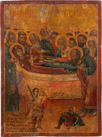 AN ICON SHOWING THE DORMITION OF THE MOTHER OF GOD Greek, 1 - photo 1