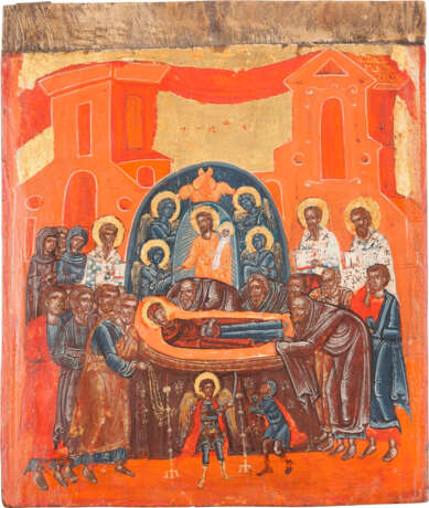 A FINE ICON SHOWING THE DORMITION OF THE MOTHER OF GOD FROM - Foto 1