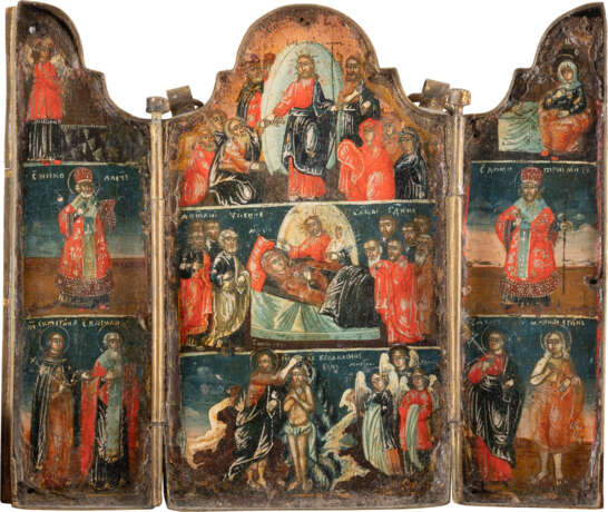 A SMALL TRIPTYCH SHOWING THE DESCENT INTO HELL, THE DORMITI - фото 2