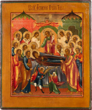 AN ICON SHOWING THE DORMITION OF THE MOTHER OF GOD Russian, - photo 1