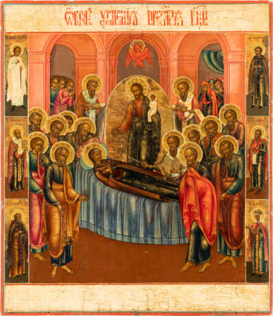 AN ICON SHOWING THE DORMITION OF THE MOTHER OF GOD Russian, - фото 1